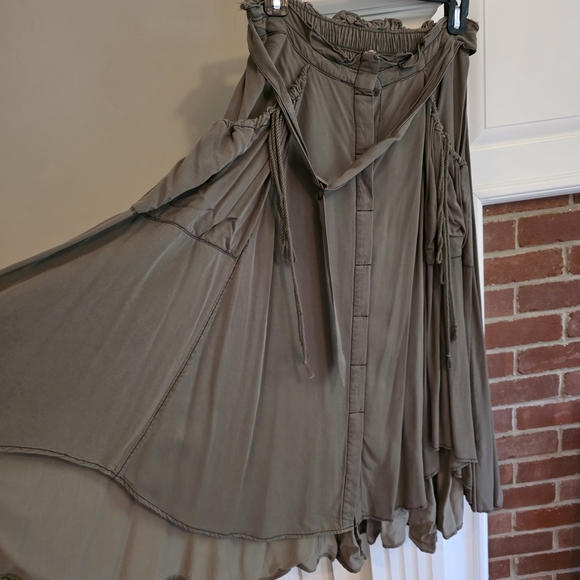 Free People Maxi Skirt in Army Green - Picture 3 of 4